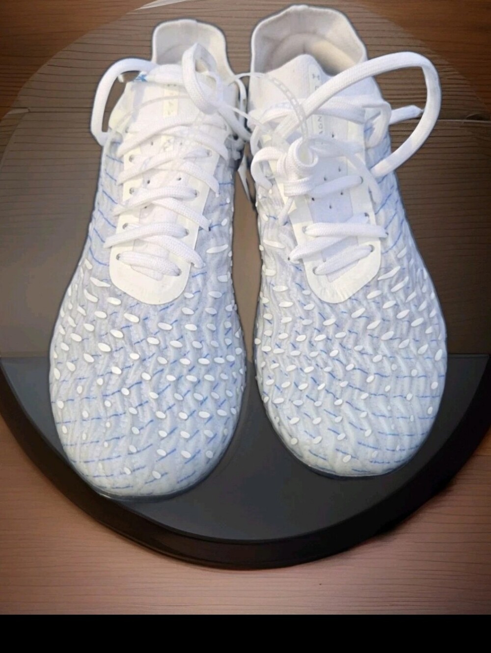 Under Armour Clone Magnetico Elite 3.0 White and Light Blue Unisex Kids Size 8